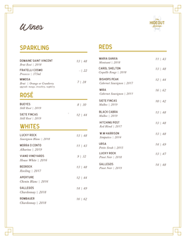 Copy of Beer and Wine List UPDATED
