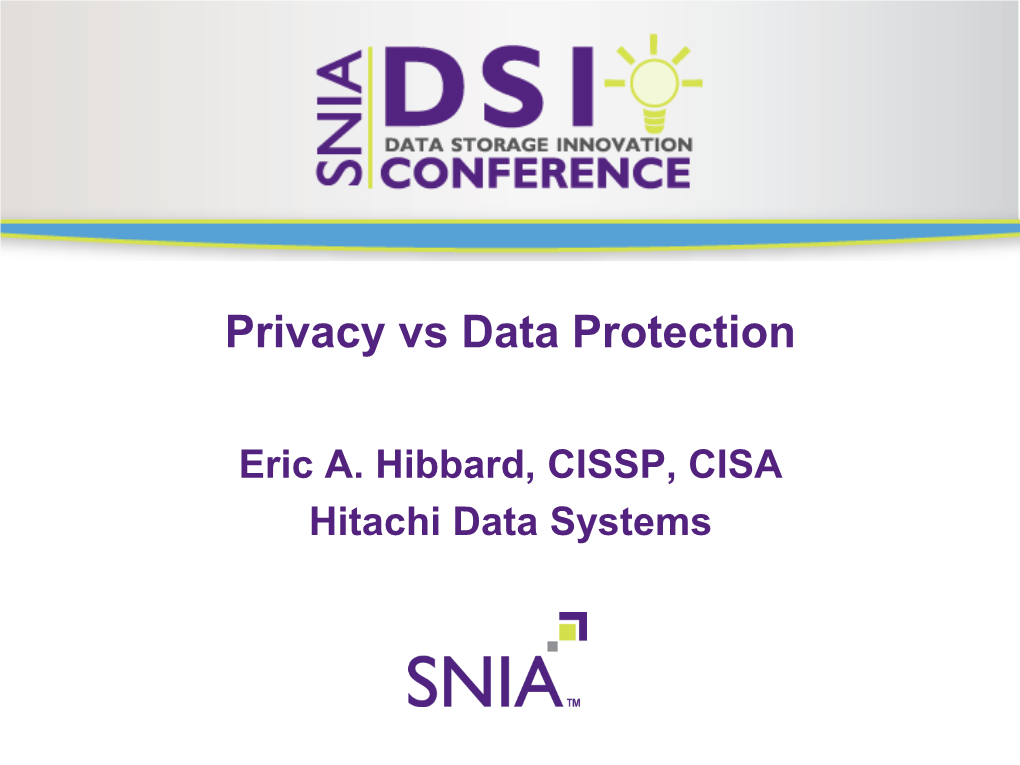 Privacy Vs Data Protection