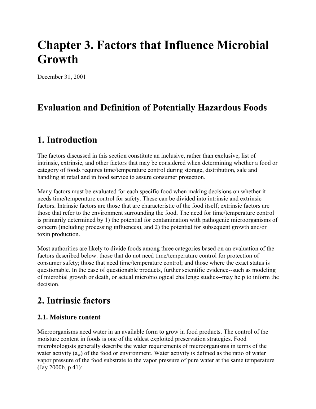 Chapter 3. Factors That Influence Microbial Growth