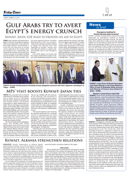Gulf Arabs Try to Avert Egypt's Energy Crunch