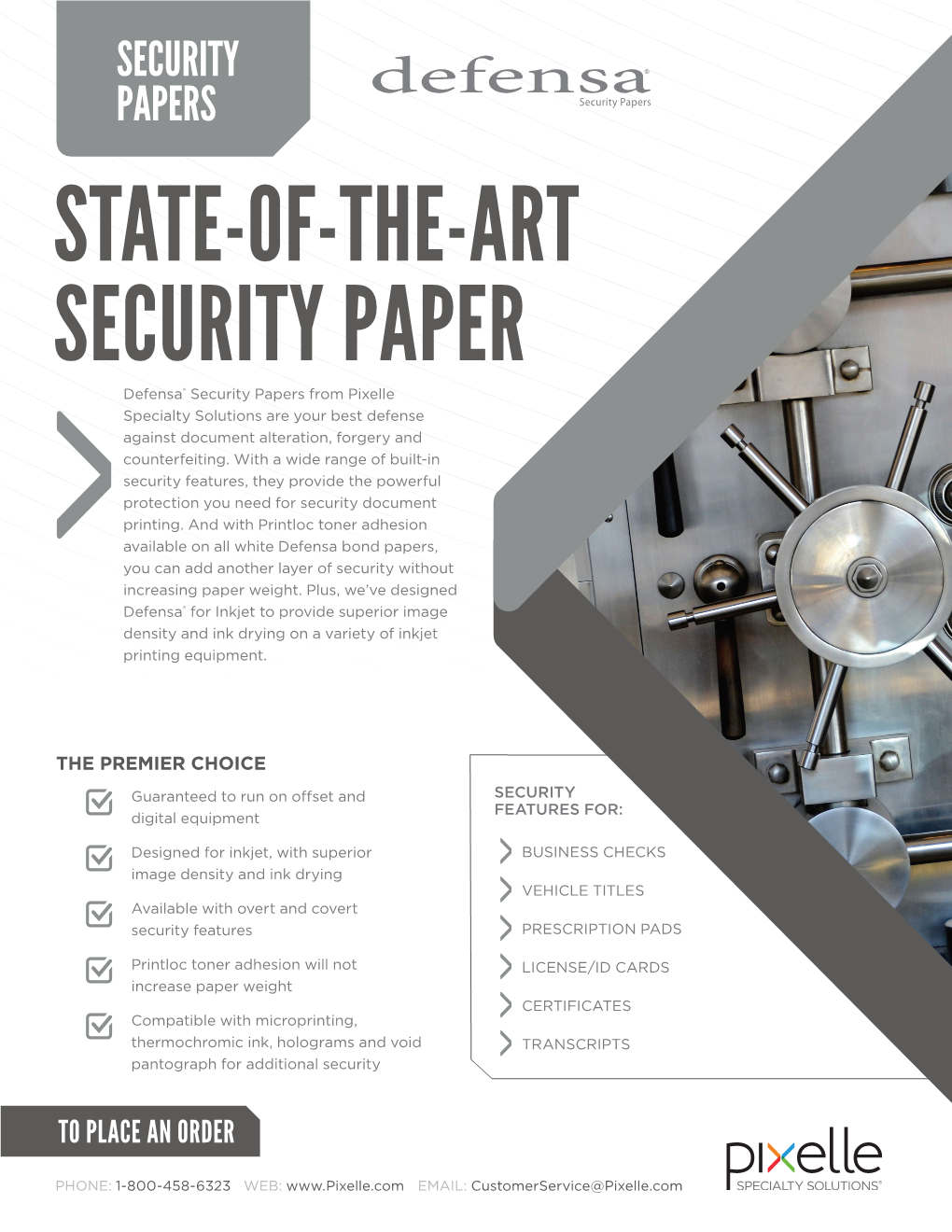 Pixelle Specialty Solutions State-Of-The-Art Security Paper