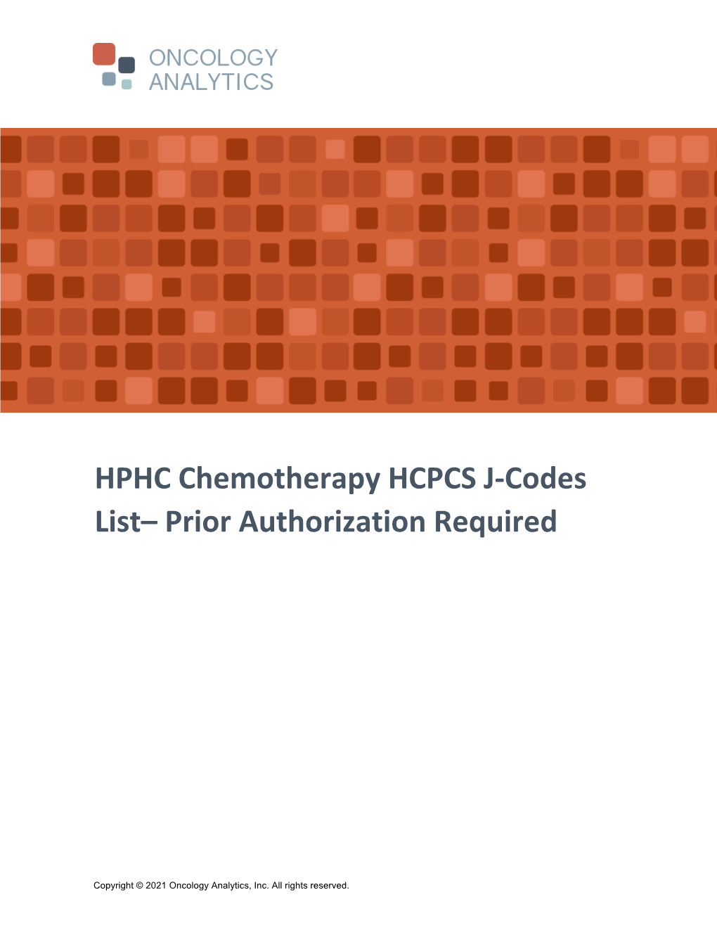 HPHC Chemotherapy Required Prior Auth List.4.13.21