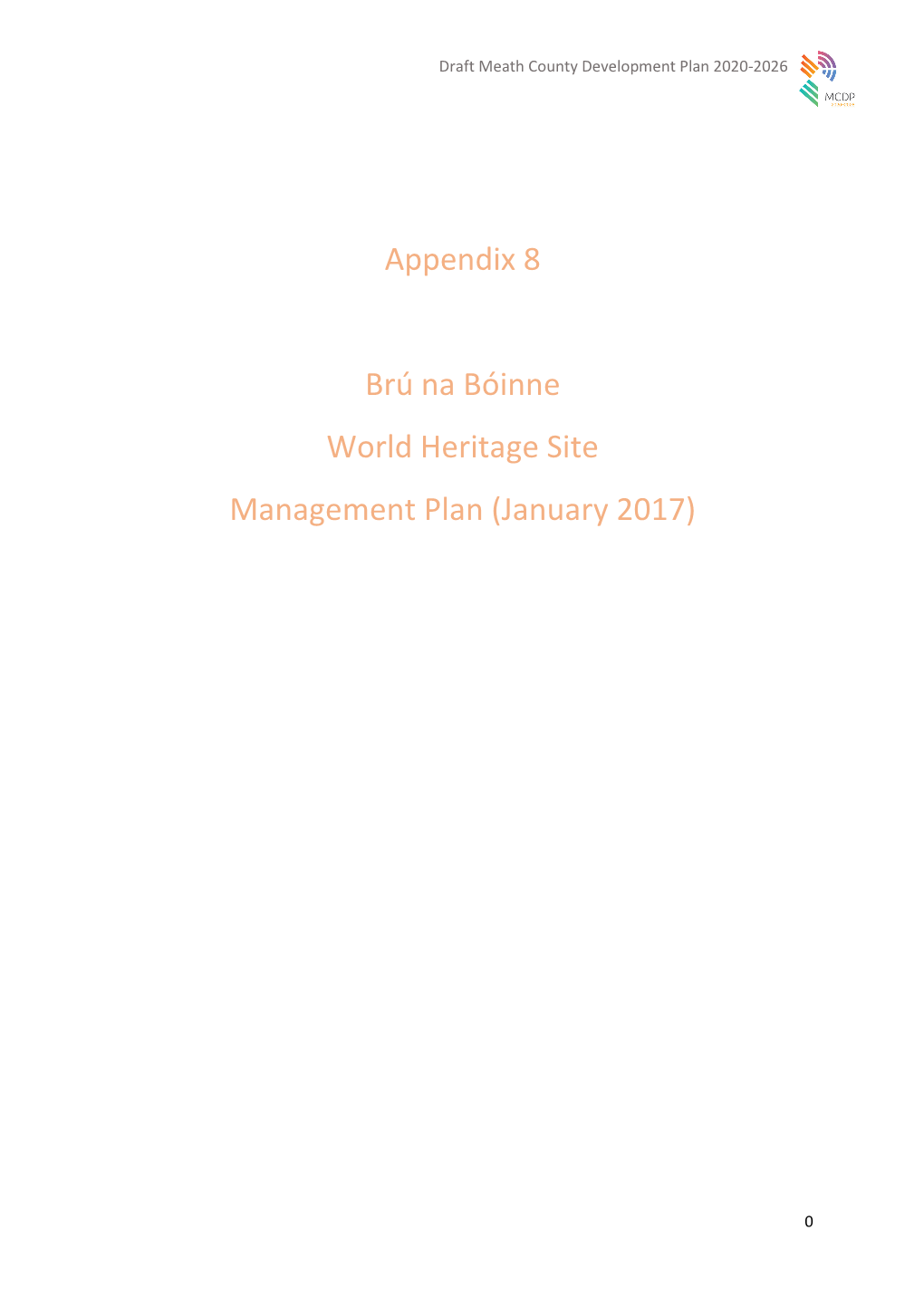 Appendix 8 Brú Na Bóinne World Heritage Site Management Plan