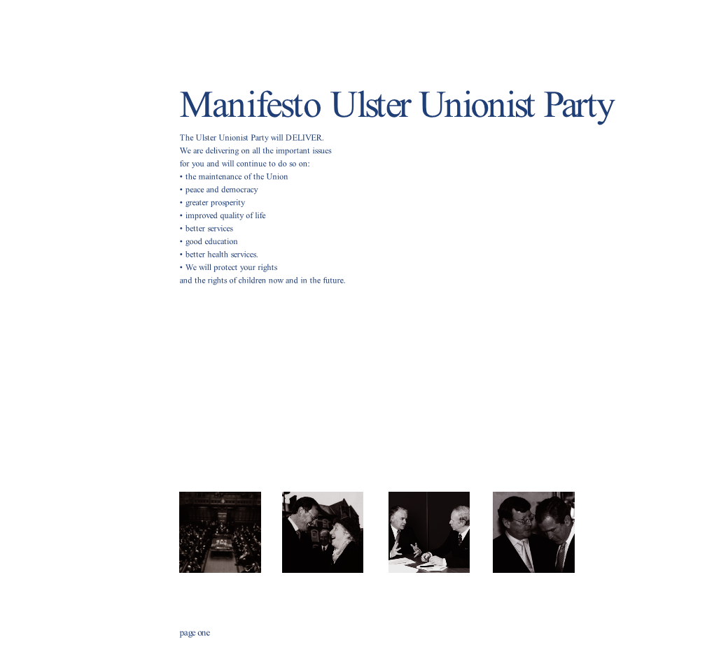 Manifesto Ulster Unionist Party the Ulster Unionist Party Will DELIVER