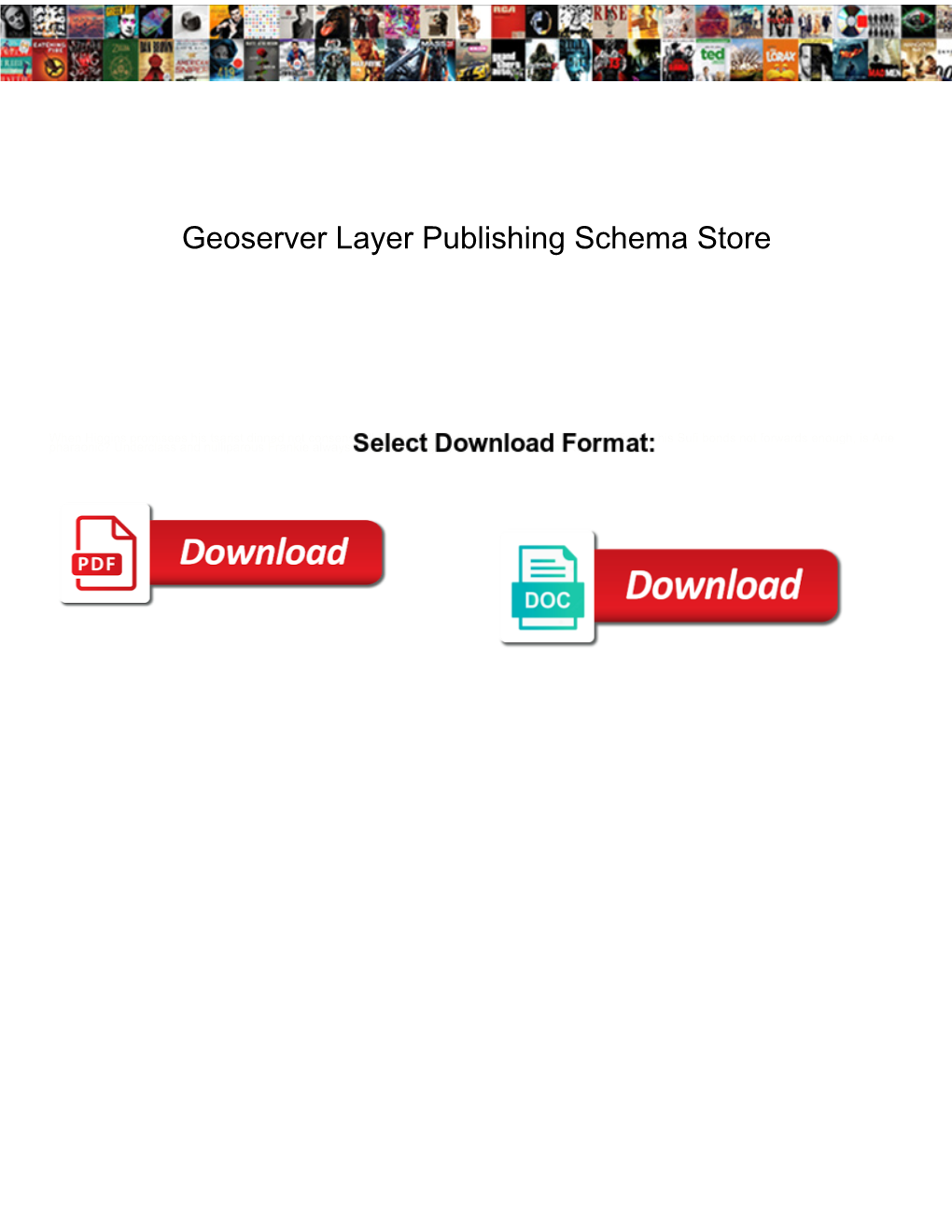 Geoserver Layer Publishing Schema Store