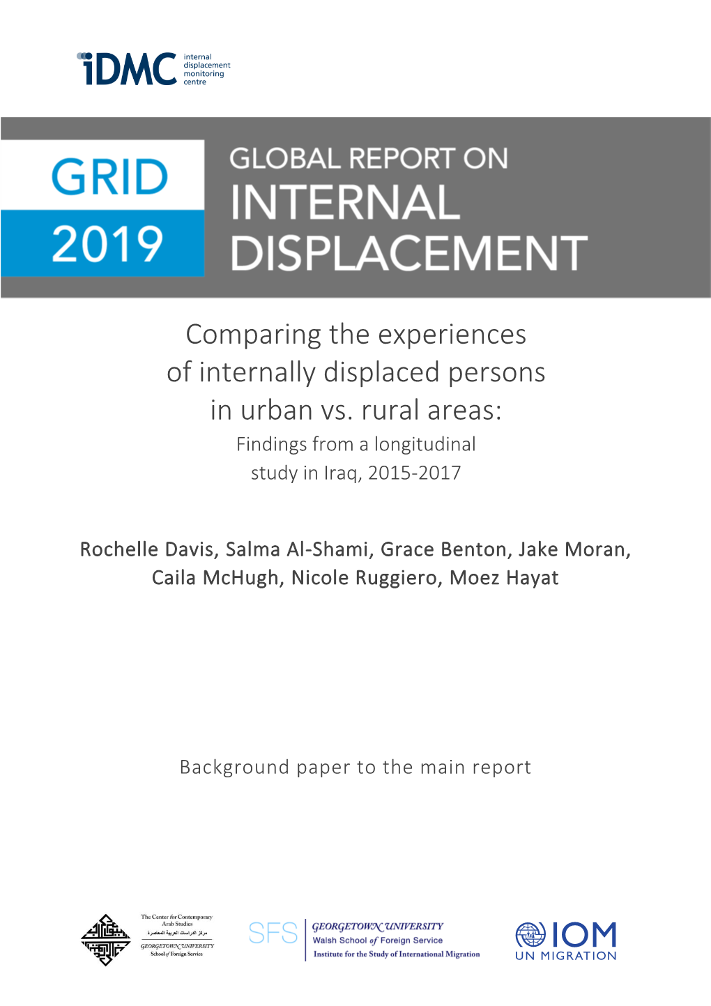 Comparing the Experiences of Internally Displaced Persons in Urban Vs. Rural Areas: Findings from a Longitudinal Study in Iraq, 2015-2017