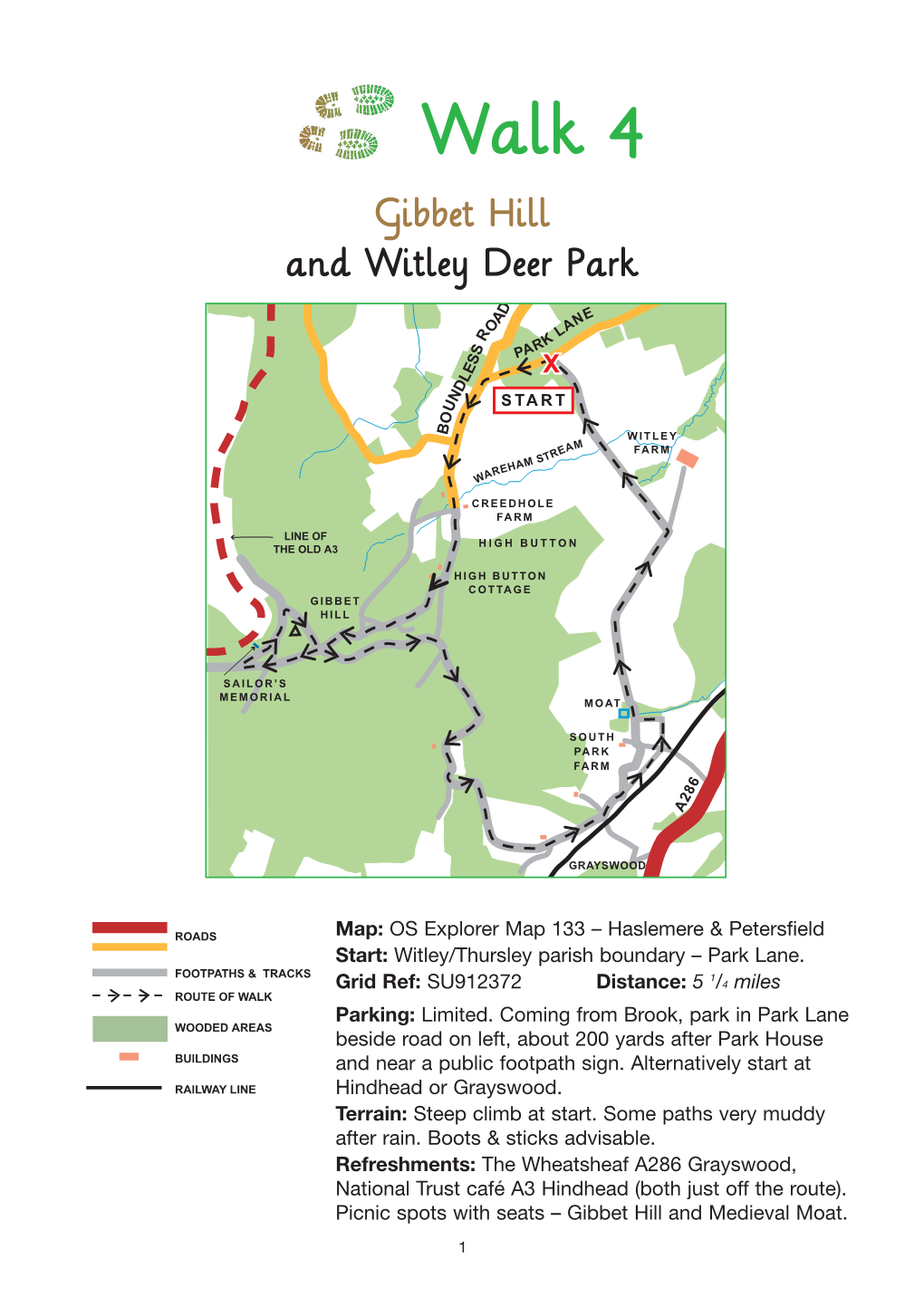 Walk 4 Gibbet Hill and Witley Deer Park