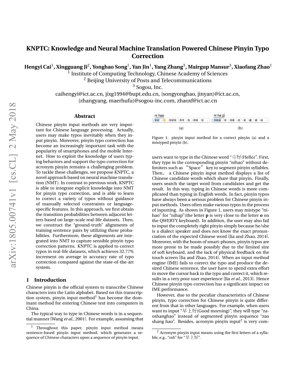 KNPTC: Knowledge and Neural Machine Translation Powered Chinese Pinyin Typo Correction