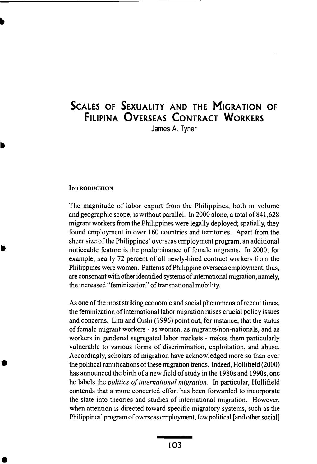 11 Scales of Sexuality and the Migration of Filipina Overseas