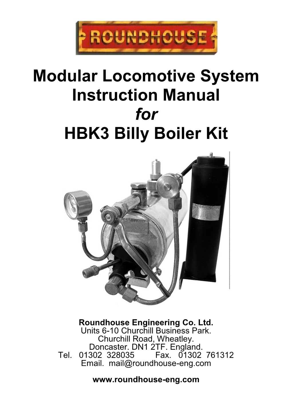 Modular Locomotive System Instruction Manual for HBK3 Billy Boiler Kit