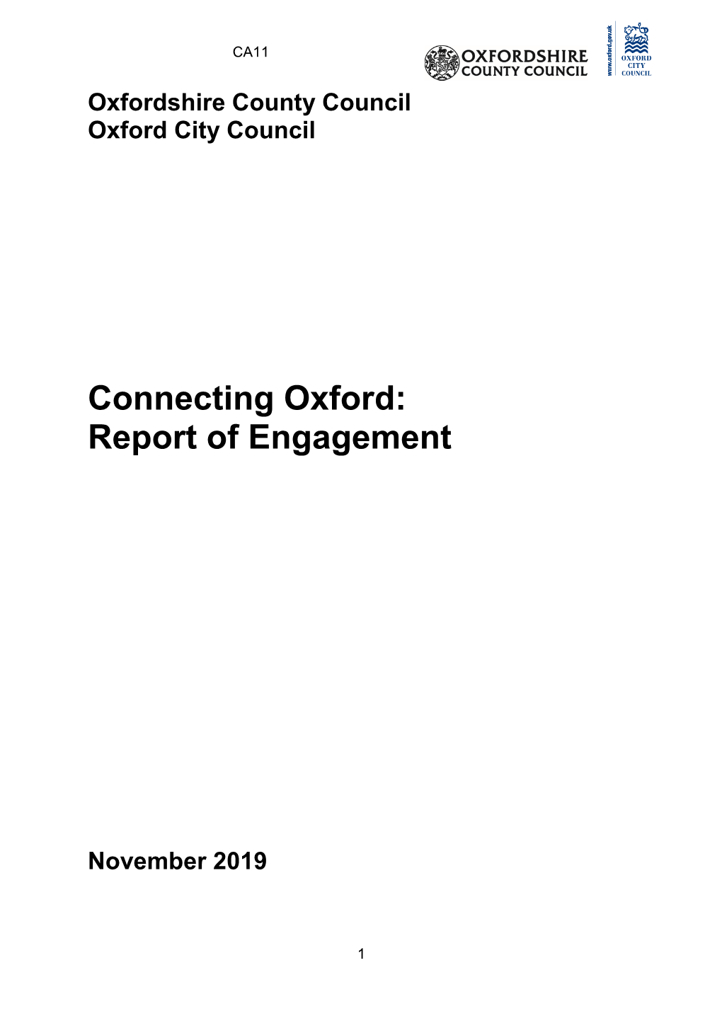 Connecting Oxford: Report of Engagement