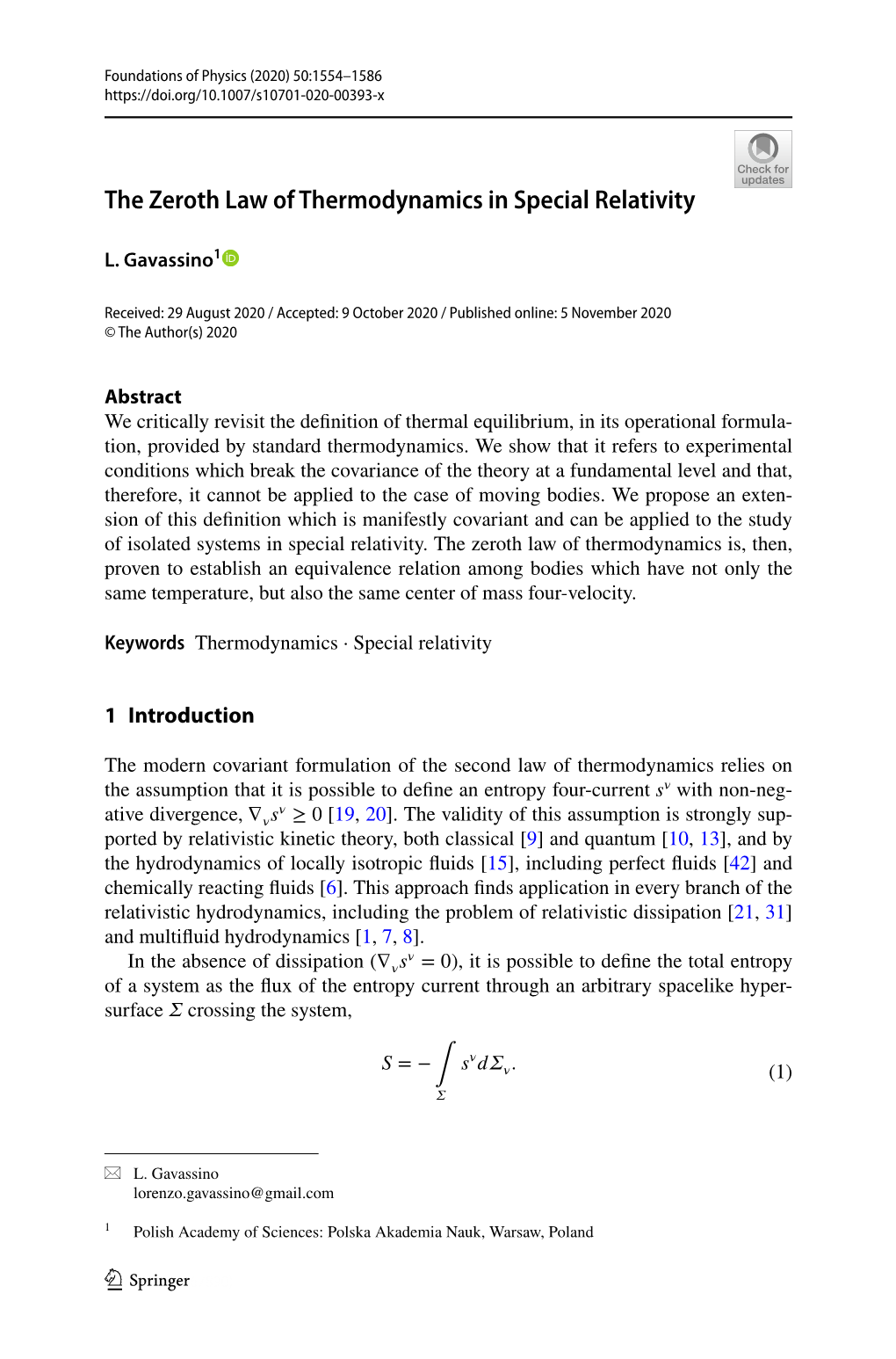 The Zeroth Law of Thermodynamics in Special Relativity