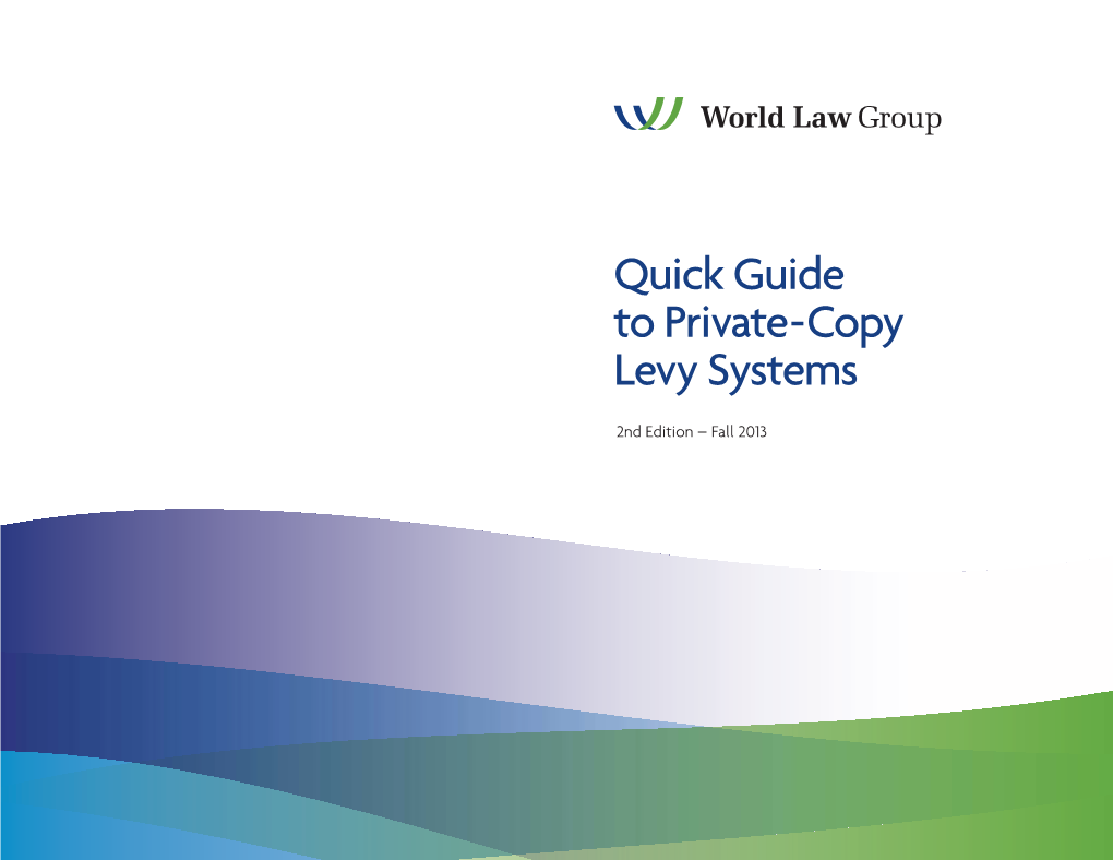 Quick Guide to Private-Copy Levy Systems