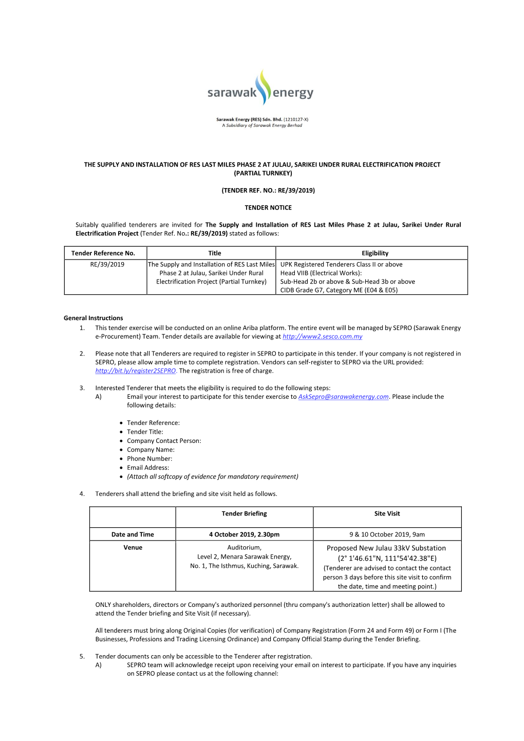 Proposed New Julau 33Kv Substation Level 2, Menara Sarawak Energy, (2° 1'46.61"N, 111°54'42.38"E) No