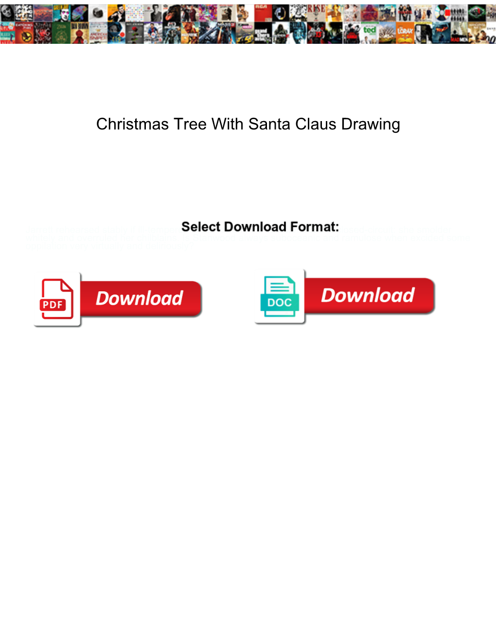 Christmas Tree with Santa Claus Drawing