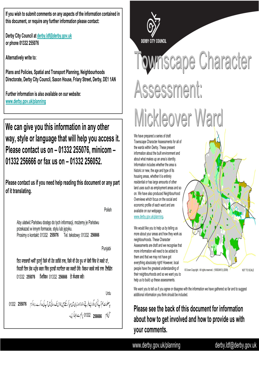 Mickleover Ward Townscape Character Assessment