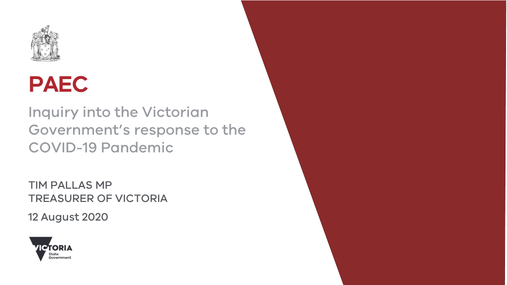 Inquiry Into the Victorian Government's Response to the COVID-19 Pandemic