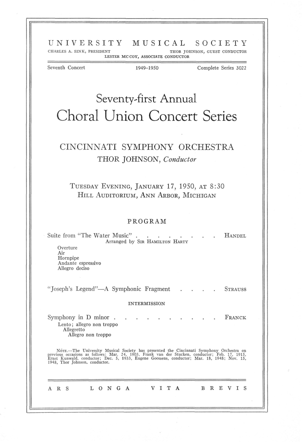 Choral Union Concert Series