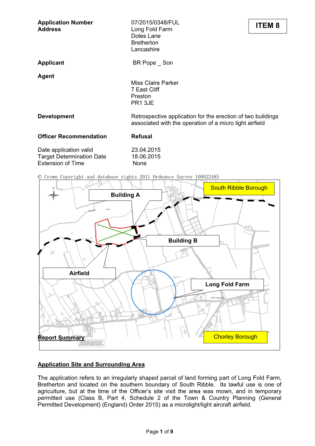 Application Site and Surrounding Area