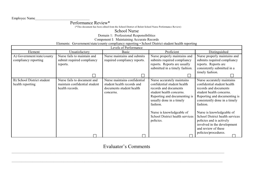 Domain L: Professional Responsibilities