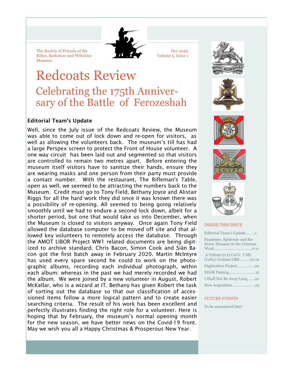 Redcoats Review Celebrating the 175Th Anniver- Sary of the Battle of Ferozeshah