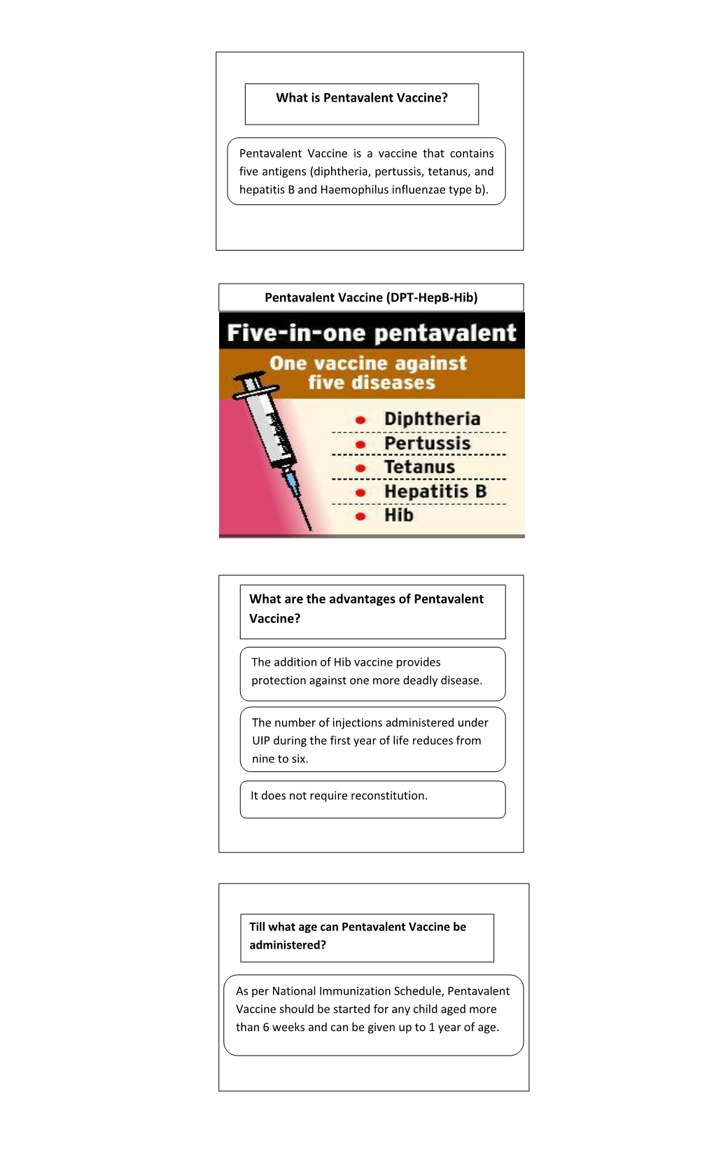 Pentavalent Vaccine (DPT-Hepb-Hib) What Is Pentavalent Vaccine? What