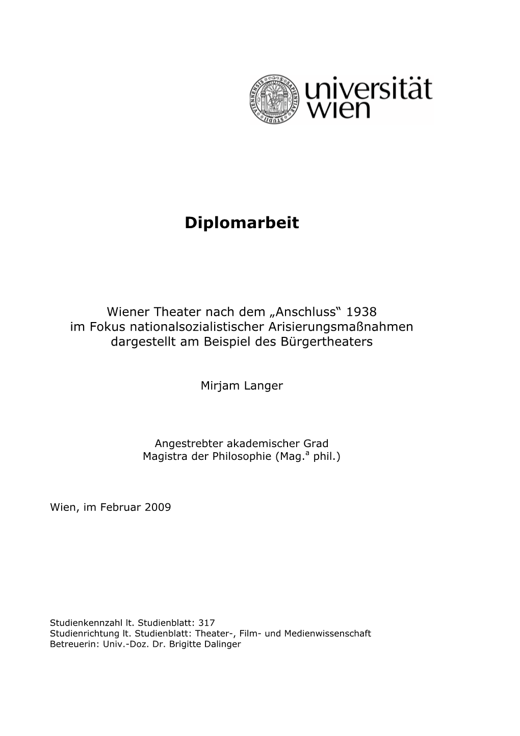 Diplomarbeit