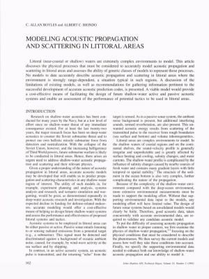 Modeling Acoustic Propagation and Scattering in Littoral Areas
