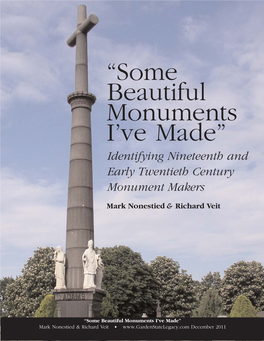 “Some Beautiful Monuments I've Made” Identifying Nineteenth and Early Twentieth Century Monument Makers