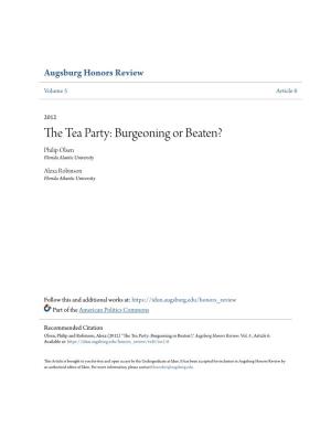 The Tea Party: Burgeoning Or Beaten?