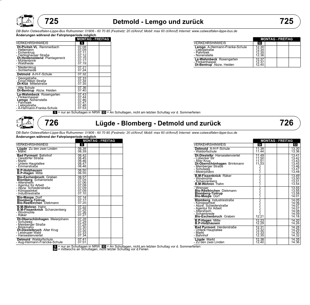 Detmold - Lemgo Und Zurück 725