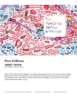 Pew Fellows 1992–2019 Last Updated: October 2019