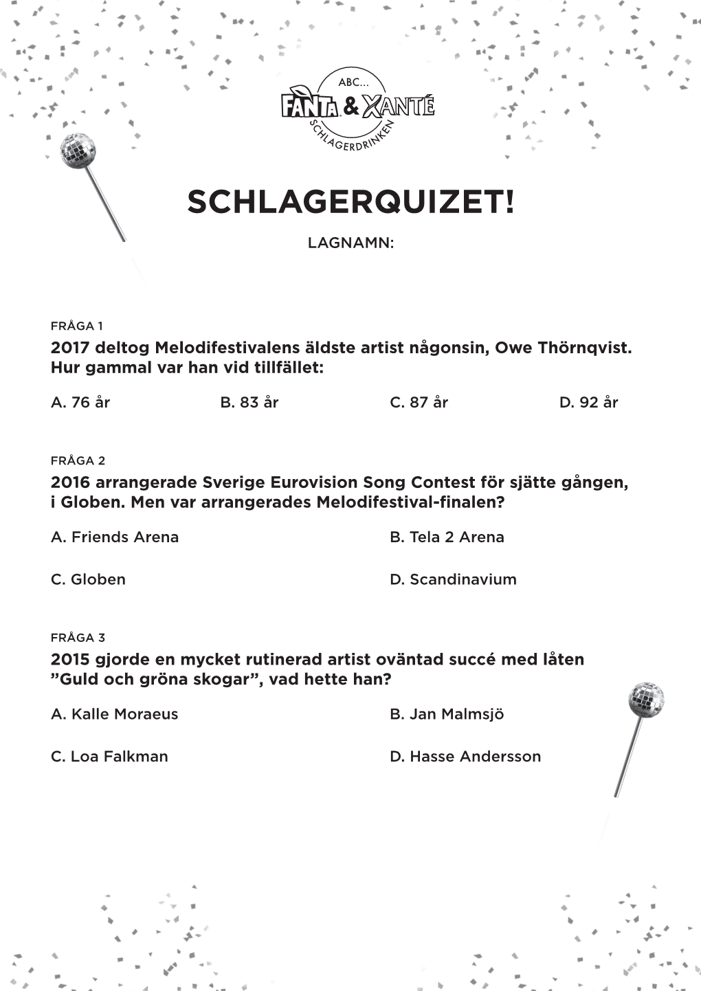 Schlagerquizet!