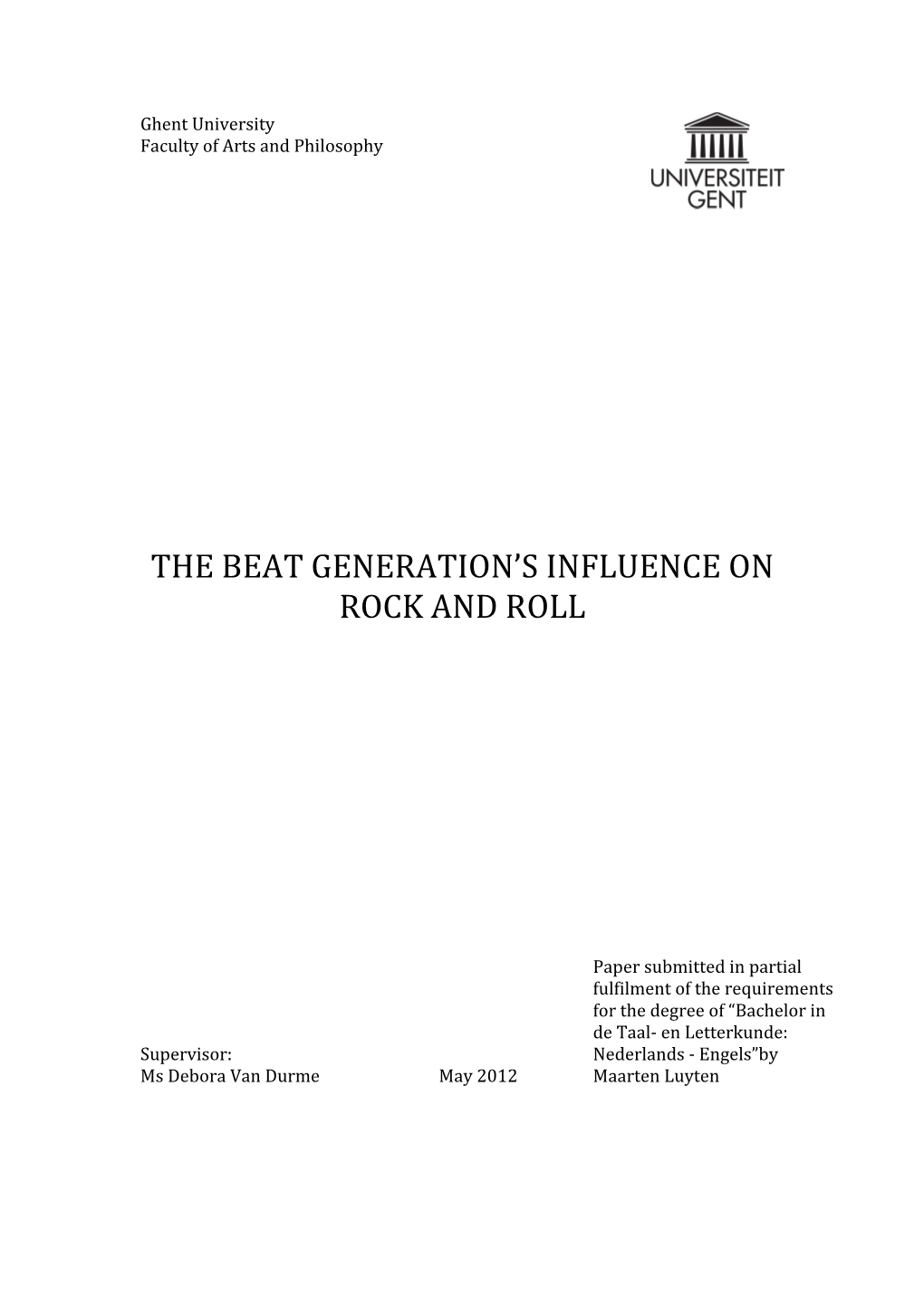 The Beat Generation's Influence on Rock and Roll