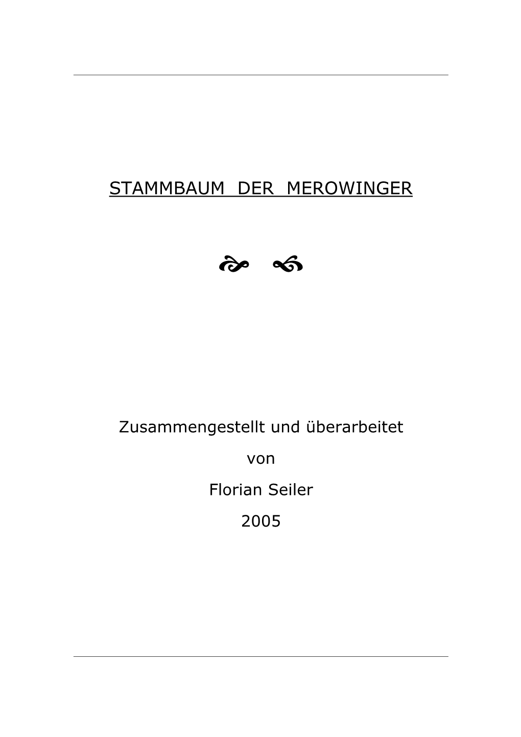 Stammbaum Der Merowinger