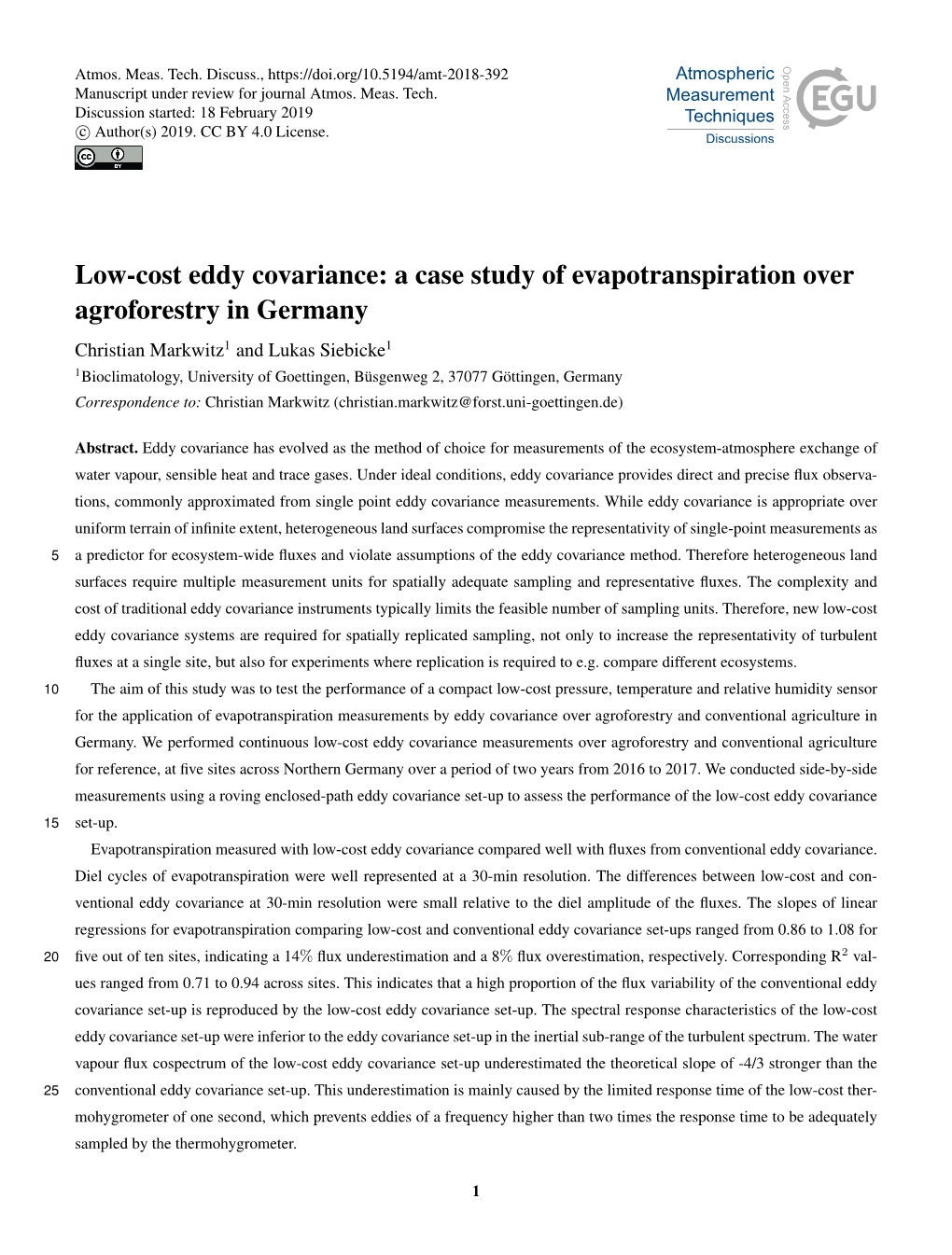 Low-Cost Eddy Covariance: a Case Study of Evapotranspiration Over Agroforestry in Germany