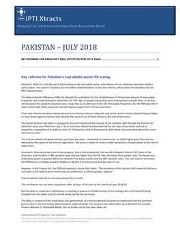 Pakistan – July 2018