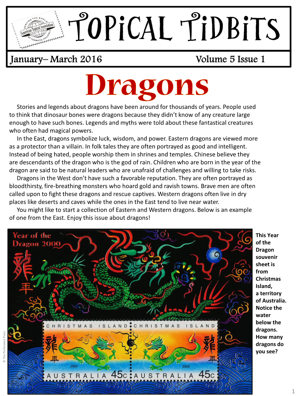 Dragons, Part 1 Winter 2016