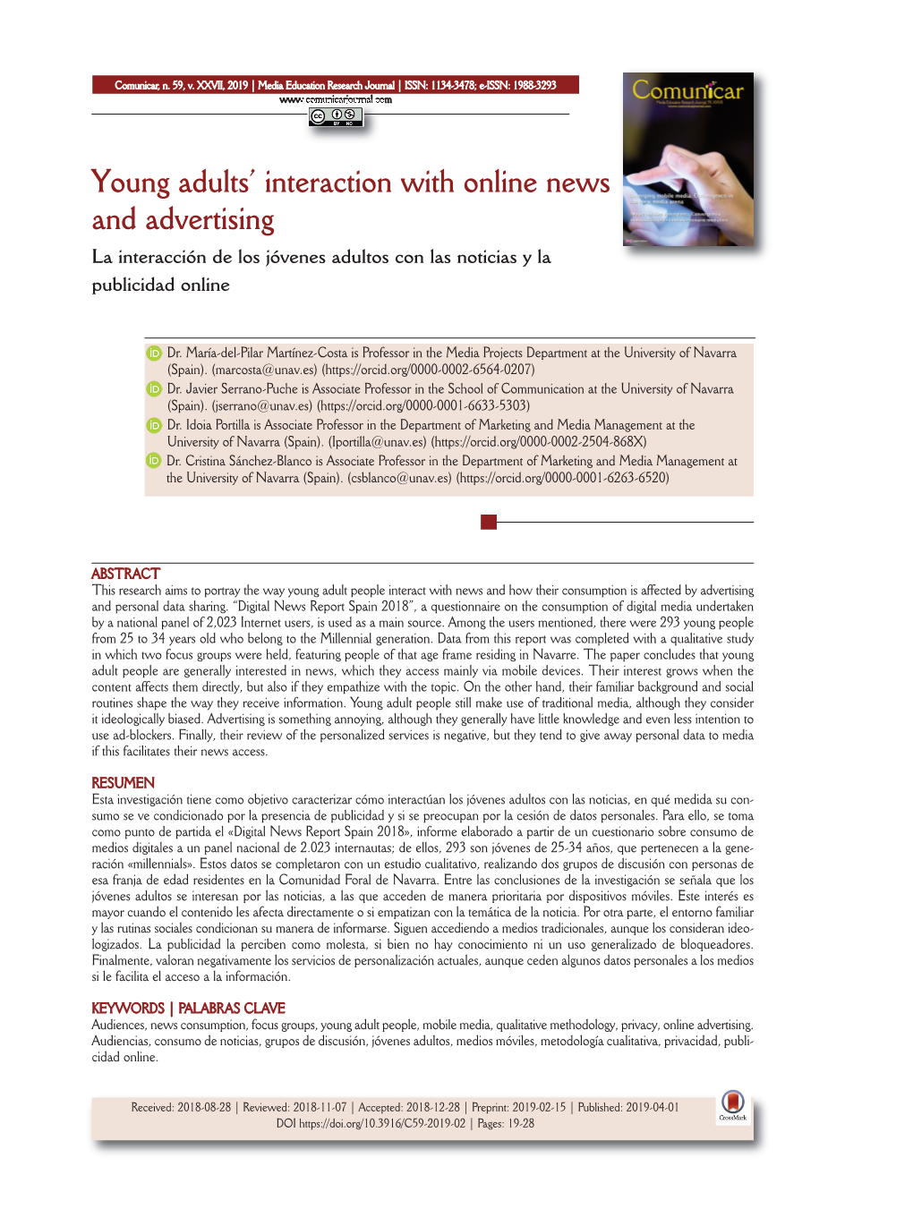 Young Adults' Interaction with Online News and Advertising