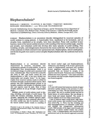Blepharochalasis*