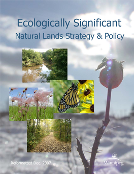 Ecologically Significant Natural Lands Strategy & Policy