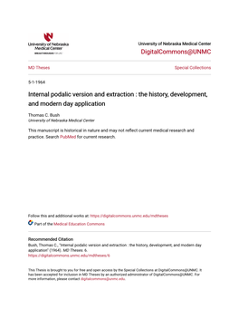 Internal Podalic Version and Extraction : the History, Development, and Modern Day Application
