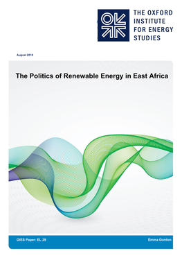 The Politics of Renewable Energy in East Africa