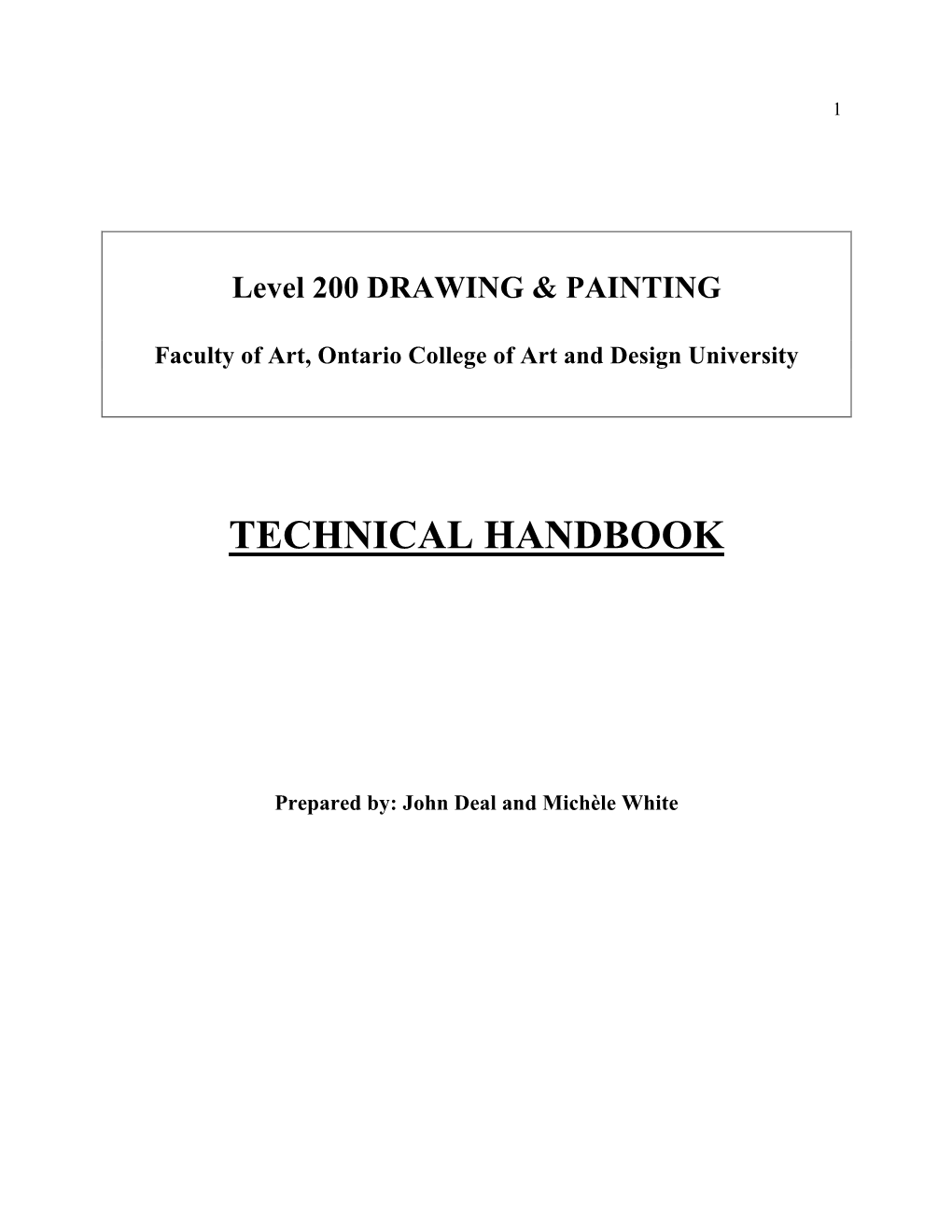 Technical Handbook