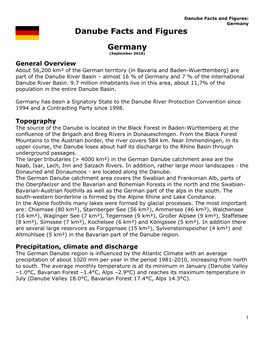 Danube Facts and Figures Germany