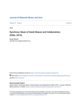 Music of Sarah Weaver and Collaborations (2006–2019)