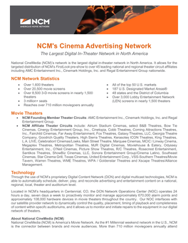 Digital In-Theater Network in North America