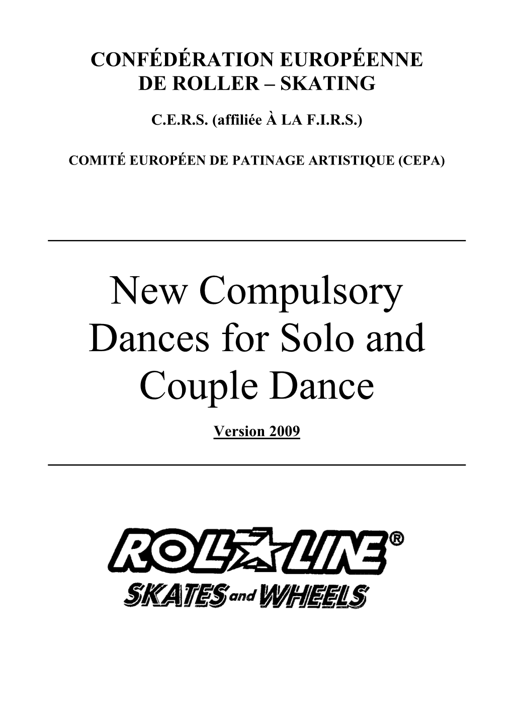 New Compulsory Dances for Solo and Couple Dance