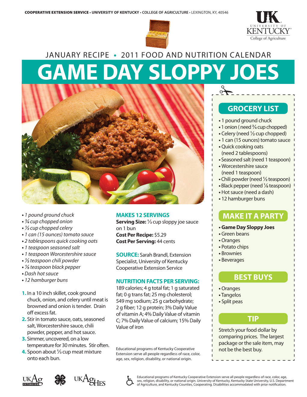 Game Day Sloppy Joes