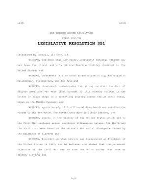 Legislative Resolution 351